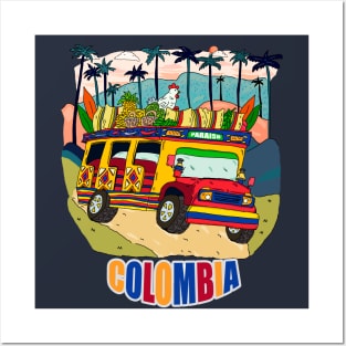 colombian chiva Posters and Art